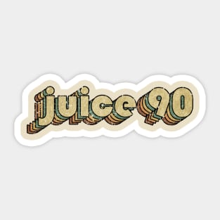 Juice 90 // Vintage Rainbow Typography Style // 70s Sticker